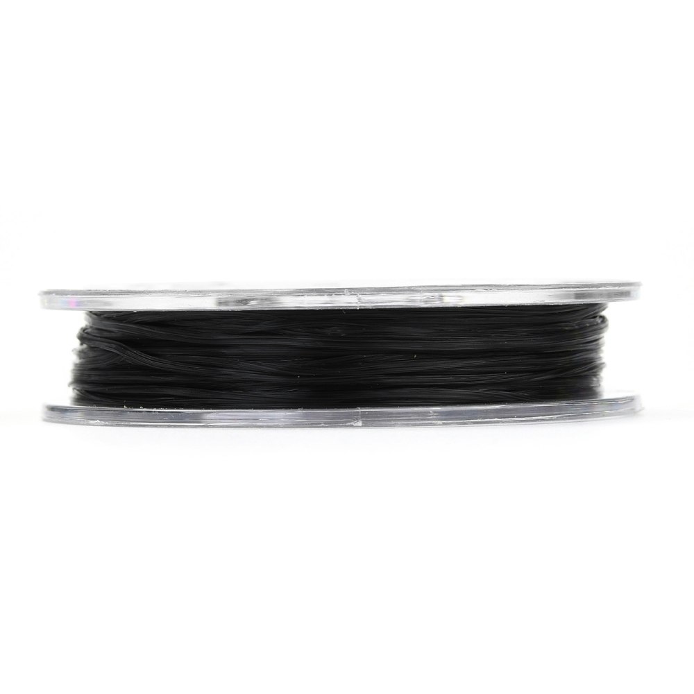 Elastisk tråd, 0,8mm, 10 meter, Svart