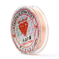 Elastisk tråd, 0,8mm, 10 meter, PeachPuff
