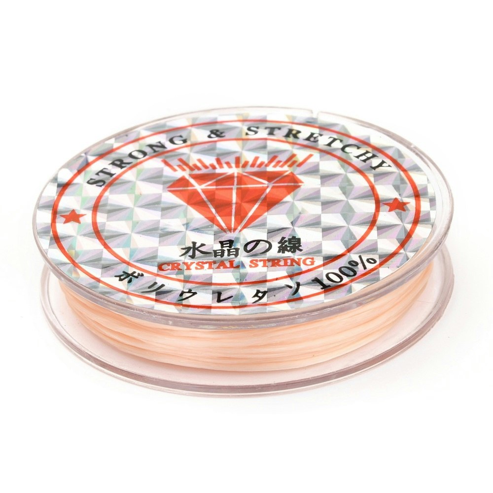 Elastisk tråd, 0,8mm, 10 meter, PeachPuff
