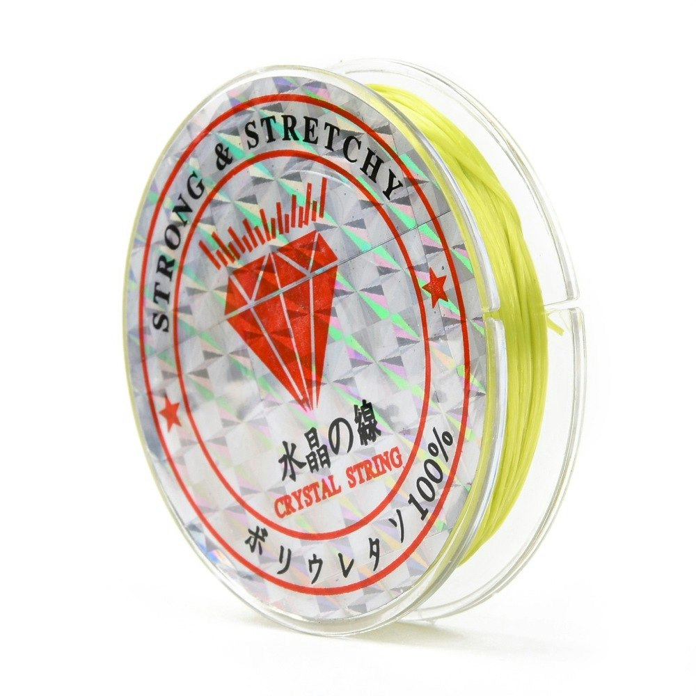Elastisk tråd, 0,8mm, 10 meter, Light Khaki