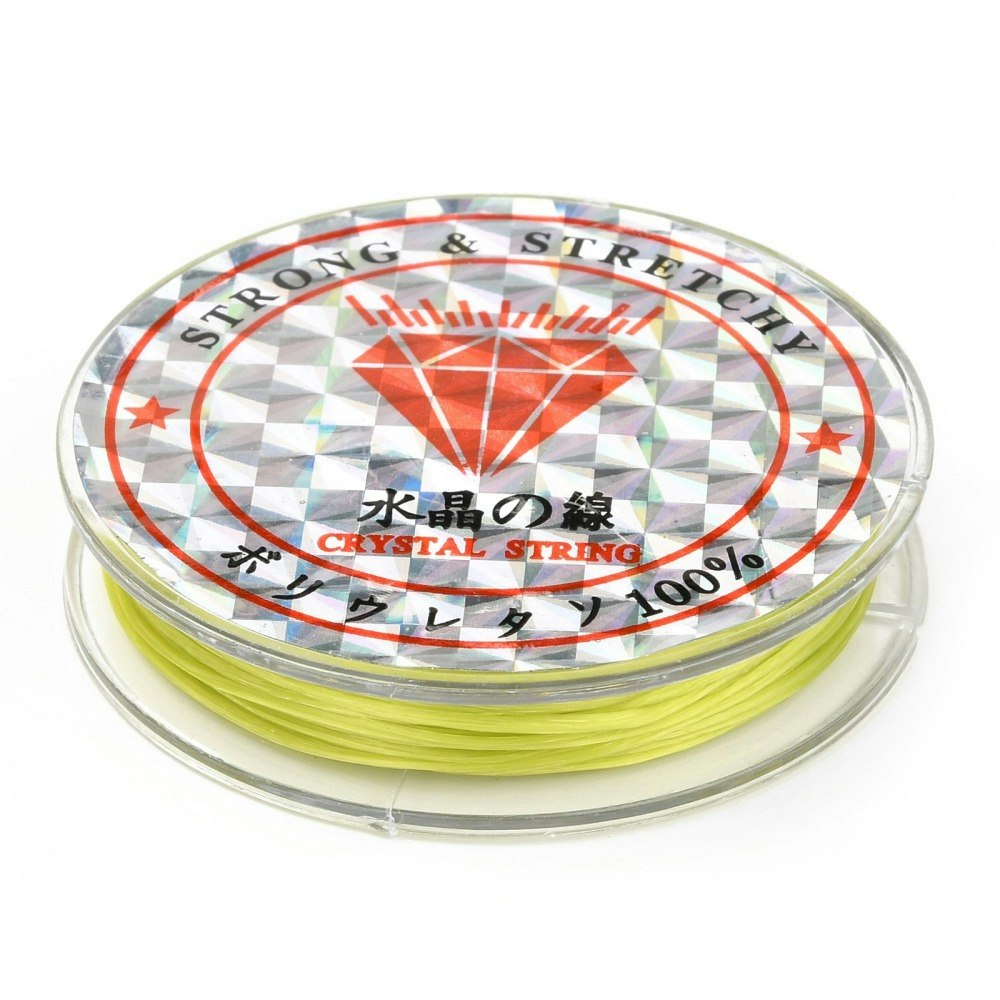 Elastisk tråd, 0,8mm, 10 meter, Light Khaki
