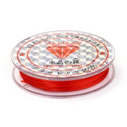 Elastisk tråd, 0,8mm, 10 meter, Röd