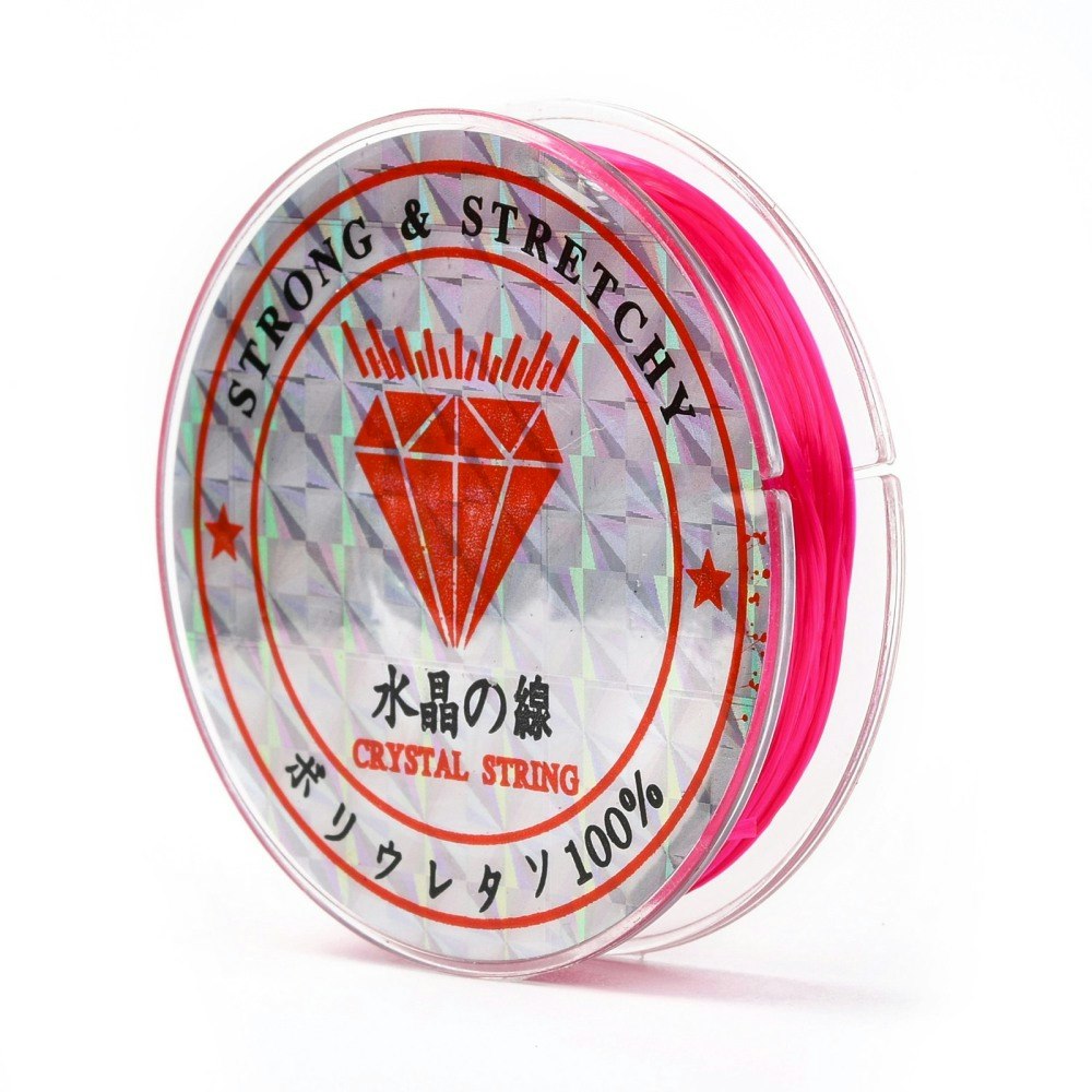 Elastisk tråd, 0,8mm, 10 meter, Crimson