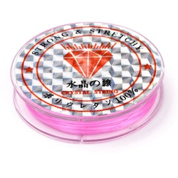Elastisk tråd, 0,8mm, 10 meter, Hot pink