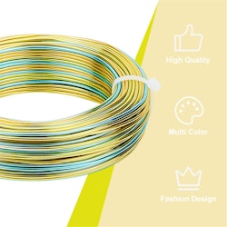 Aluminiumvajer, 1,5mm, 41,6 meter, Flerfärgad