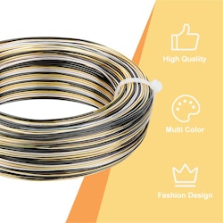 Aluminiumvajer, 1mm, 93,6 meter, Flerfärgad