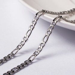 Kedja, Rostfritt stål,  4x3x0.8mm & 6.5x3x0.8mm