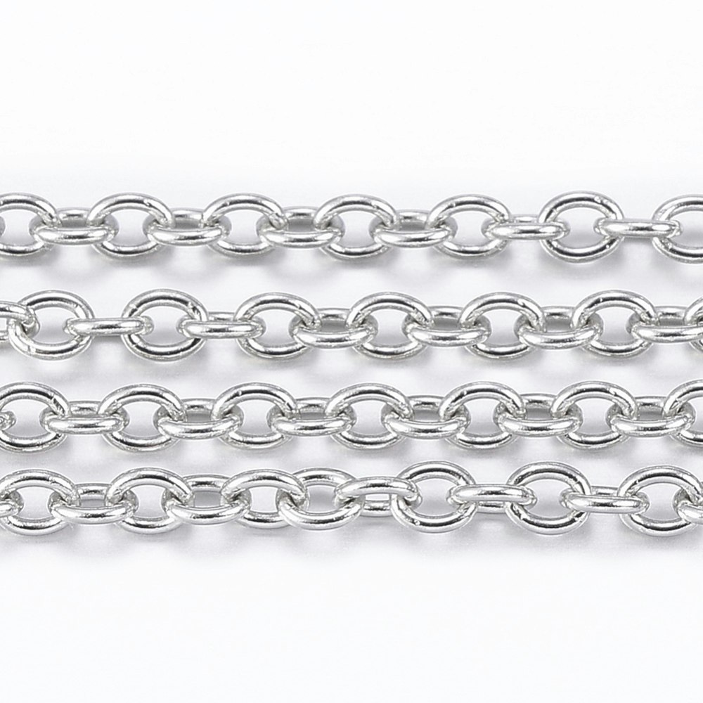 Kedja, Rostfritt stål, 2.5x2x0.5mm