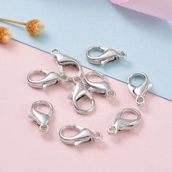 Klolås, 14x8mm, 25st, Platinum