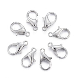 Klolås, 14x8mm, 25st, Platinum