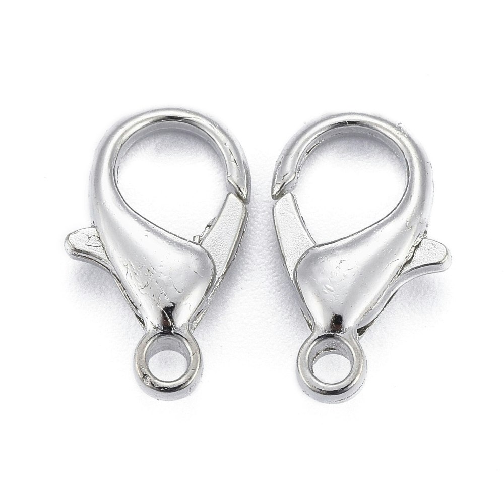 Klolås, 14x8mm, 25st, Platinum