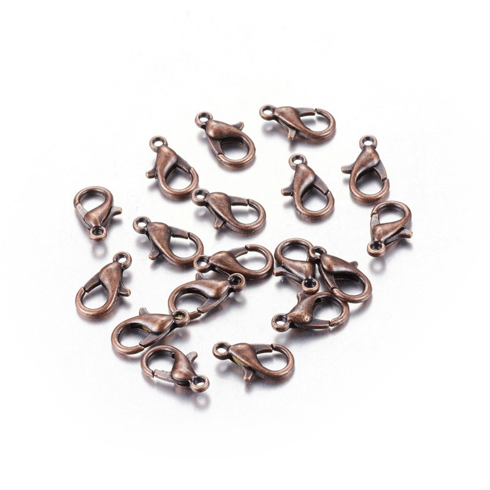 Klolås, 14x8mm, 25st, Röd koppar