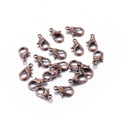 Klolås, 14x8mm, 25st, Röd koppar