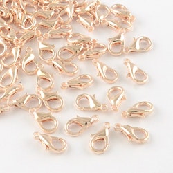 Klolås, 14x8mm, 25st, Roseguld
