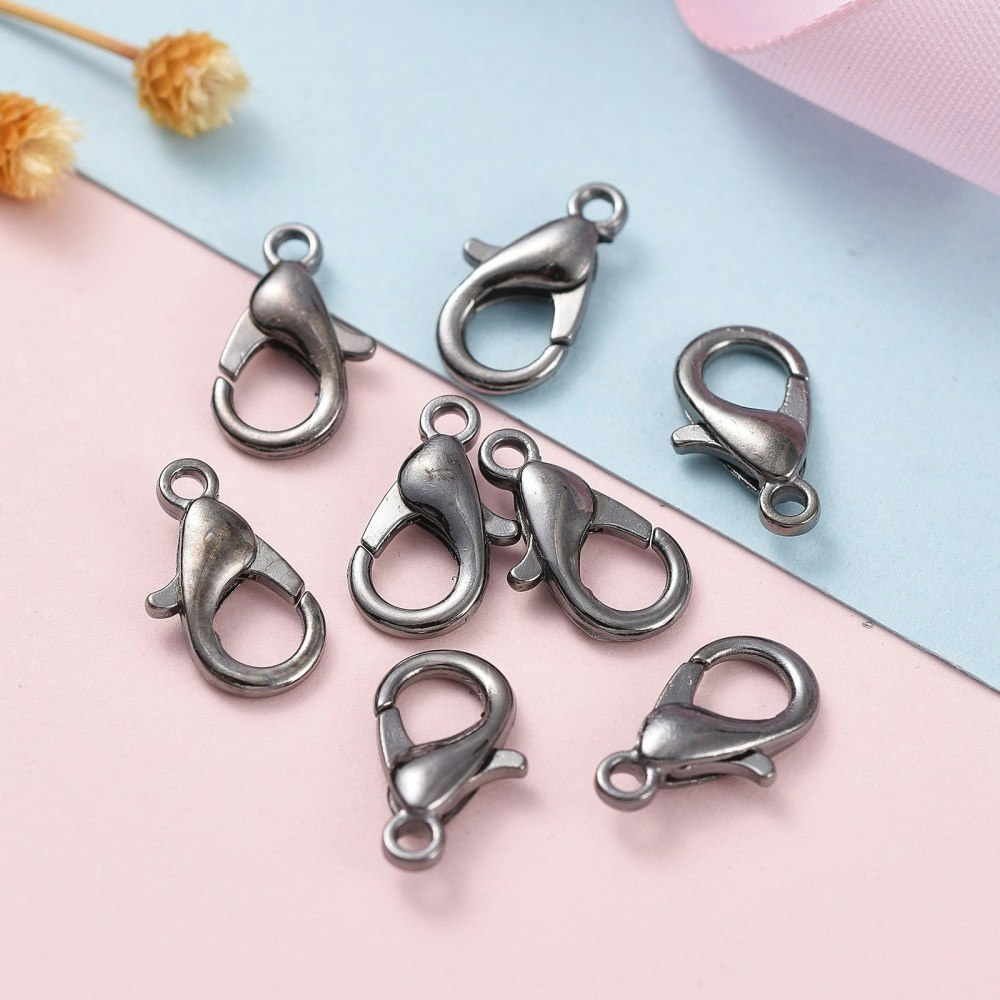 Klolås, 14x8mm, 25st, Gunmetal