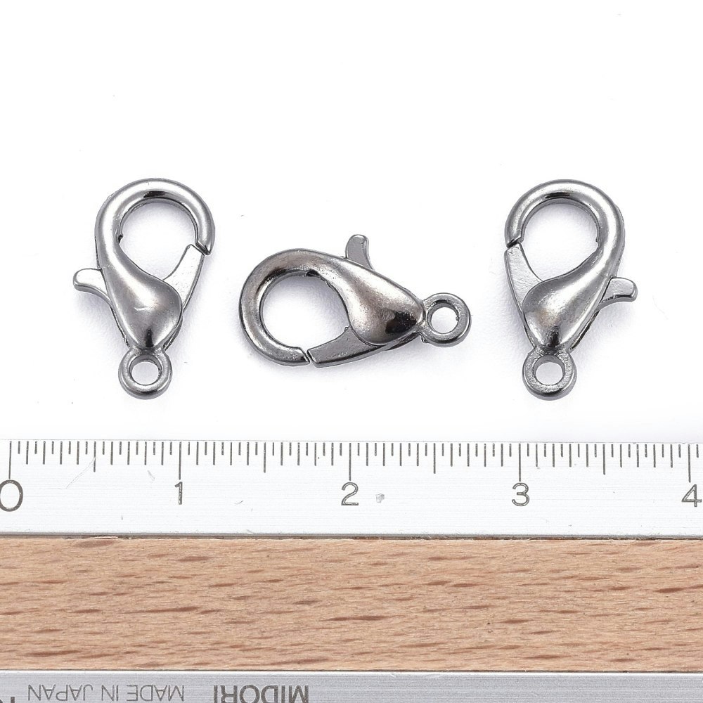Klolås, 14x8mm, 25st, Gunmetal