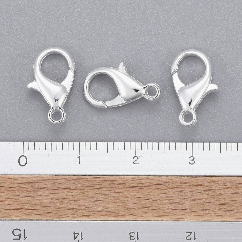 Klolås, 14x8mm, 25st, Silver