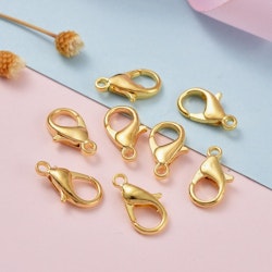 Klolås, 14x8mm, 25st, Guld