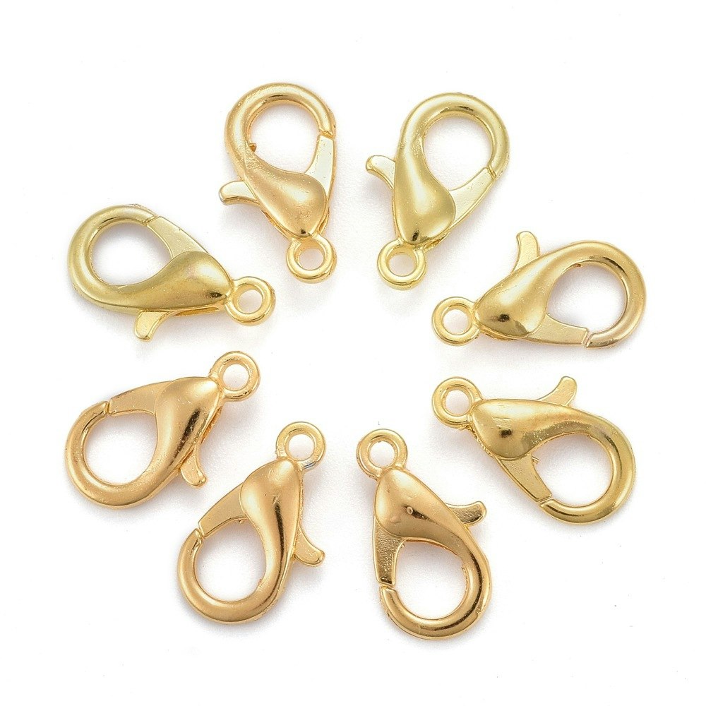 Klolås, 14x8mm, 25st, Guld