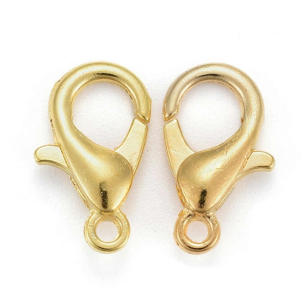 Klolås, 14x8mm, 25st, Guld