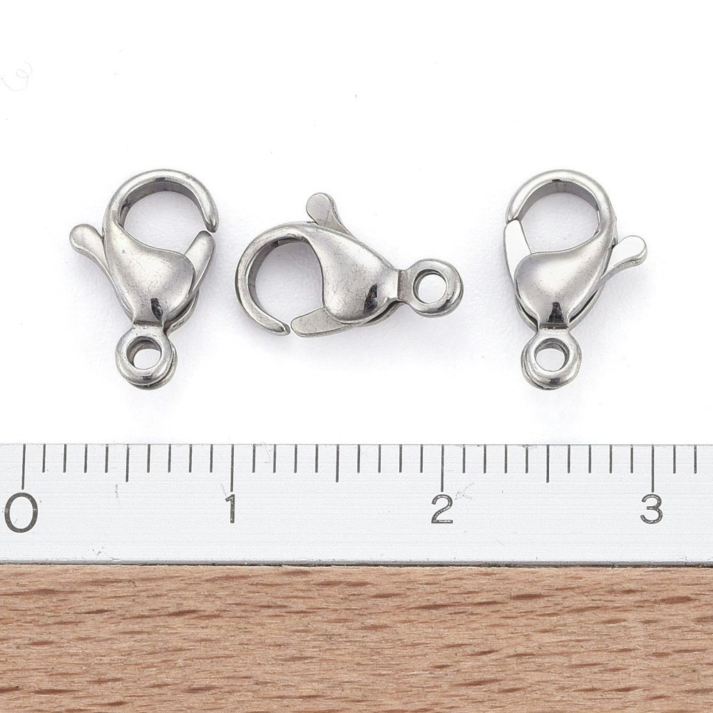 Klolås, Rostfritt stål, 12x7,5mm, 10st
