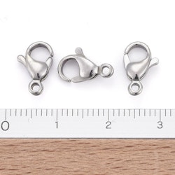 Klolås, Rostfritt stål, 12x7,5mm, 10st