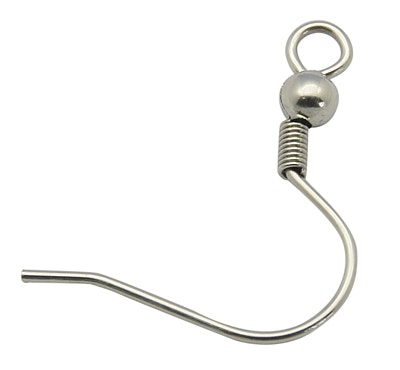 Örhängeskrokar, Rostfritt stål, 20x19x0.7mm, 20st
