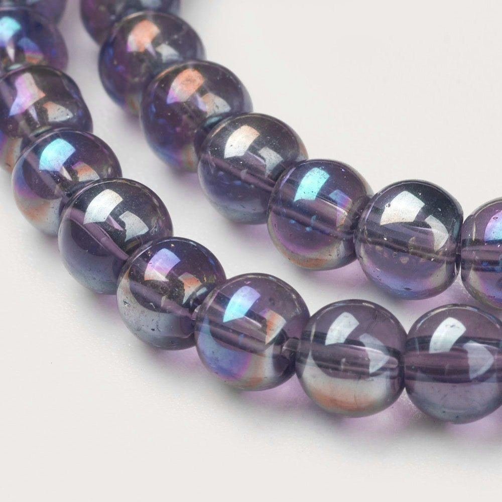 Glaspärlor, DarkSlate Blue, 8mm