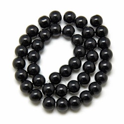 Glaspärlor, Black, 4mm