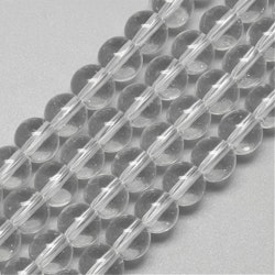 Glaspärlor, Clear, 6mm