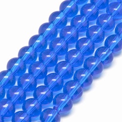 Glaspärlor, Royal Blue, 6mm