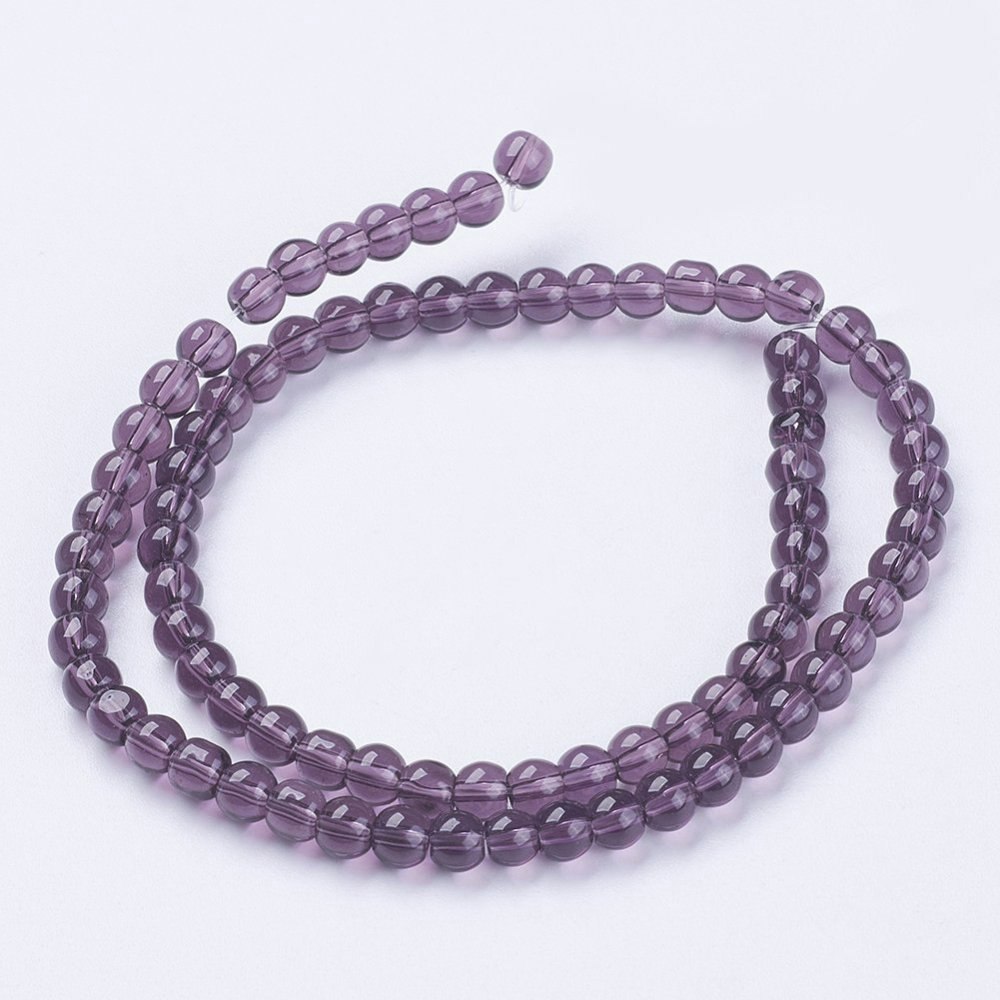 Glaspärlor, DarkSlate Blue, 4mm