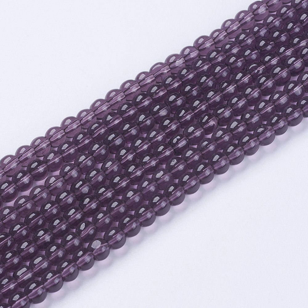 Glaspärlor, DarkSlate Blue, 4mm