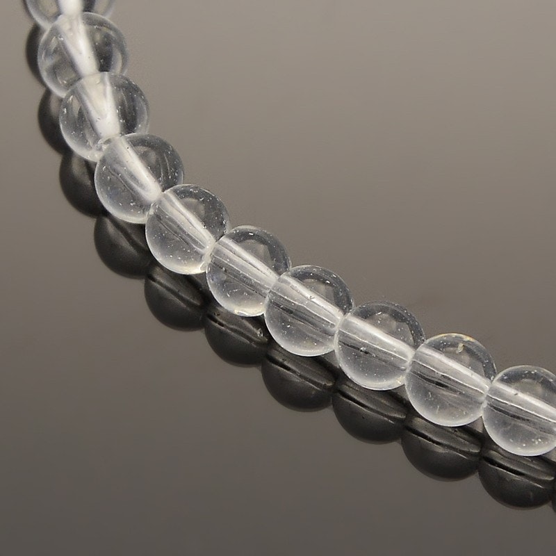 Glaspärlor, Clear, 4mm