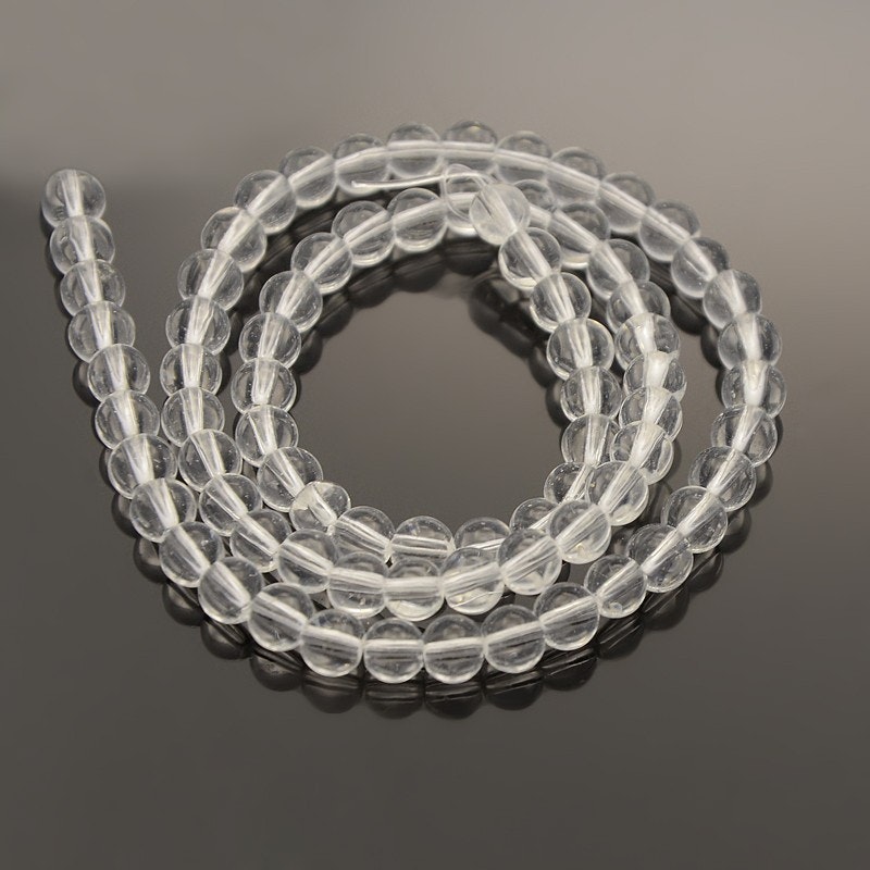 Glaspärlor, Clear, 4mm