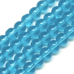 Glaspärlor, Dodger Blue, 4mm