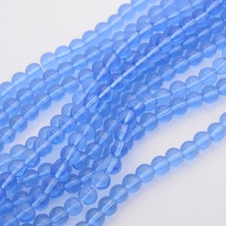Glaspärlor, Light Blue, 6mm