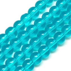 Glaspärlor, Dodger Blue, 6mm