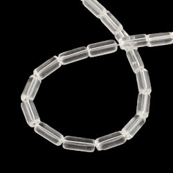 Glaspärlor, Tube, Clear, 10x4mm