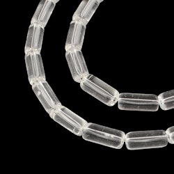 Glaspärlor, Tube, Clear, 10x4mm