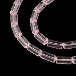 Glaspärlor, Tube, Pearl Pink, 10x4mm