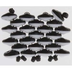 Matubo Tjeckiska Super Duo, Duets Black/White Opaque "03849"