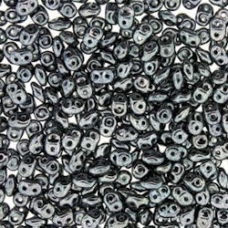 Matubo Tjeckiska Super Duo, Jet Hematite "23980-14400"