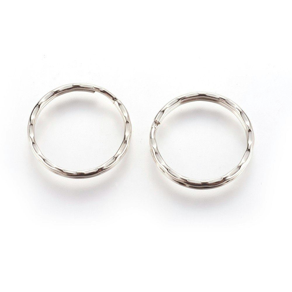 Nyckelringar, 25x1,5 mm, 10 st