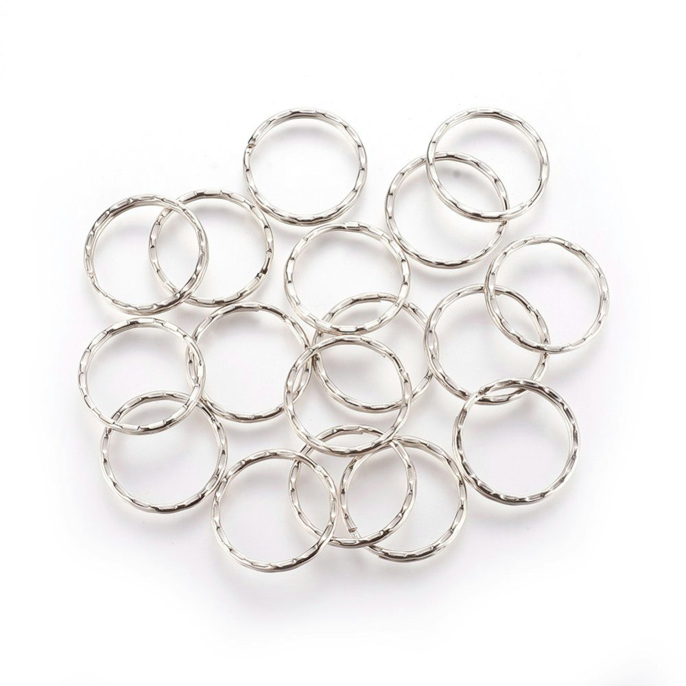 Nyckelringar, 25x1,5 mm, 10 st