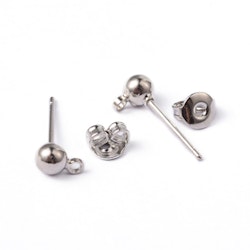 Örhänges stift, 16x0.8mm, 10par, Platina
