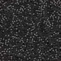 MIYUKI, Japanese Seed Beads, Round, 11/0, Semi Matte Black