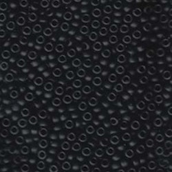MIYUKI, Japanese Seed Beads, Round, 8/0, Matte Black
