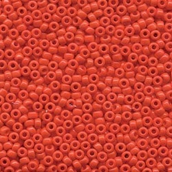 MIYUKI, Japanese Seed Beads, Round, 8/0, Matte Opaque Vermillion Red