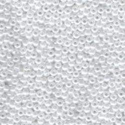 MIYUKI, Japanese Seed Beads, Round, 8/0, White Ceylon
